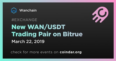 New WAN/USDT Trading Pair on Bitrue