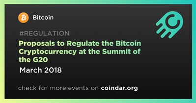 Proposals to Regulate the Bitcoin Cryptocurrency at the Summit of the G20