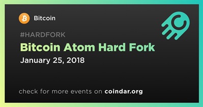 Bitcoin Atom Hard Fork
