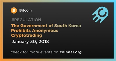 The Government of South Korea Prohibits Anonymous Cryptotrading