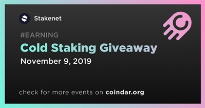 Cold Staking Giveaway