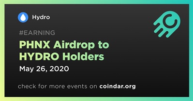 PHNX Airdrop to HYDRO Holders