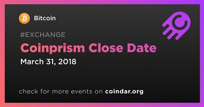 Coinprism Close Date