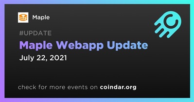 Maple Webapp Update