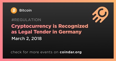 Cryptocurrency is Recognized as Legal Tender in Germany