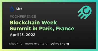 Blockchain Week Summit in Paris, France