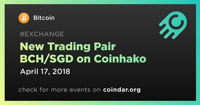 New Trading Pair BCH/SGD on Coinhako