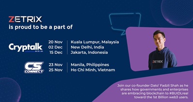 Zetrix to Participate in Cryptalk in Kuala Lumpur on November 20th